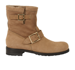 Jimmy Choo Youth Boots, Suede/Shearling, Brown, UK7.5, B, 3*
