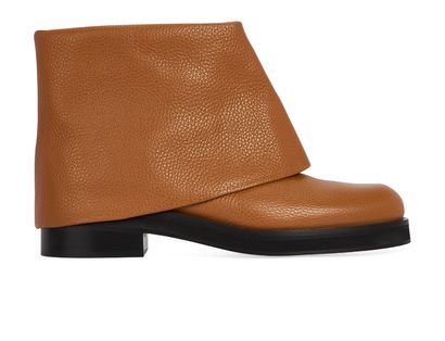 J.W. Anderson Leather Foldover Flat Boots, front view