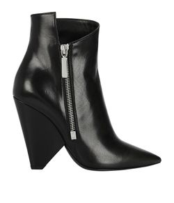 Saint Laurent Ankle Boots,Leather, Black, UK, 3, 2*