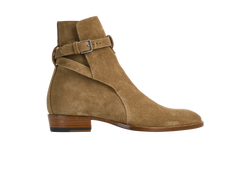 Saint Laurent Jodphur Wyatt Boots, Mens, Suede, Brown, UK5, 3*