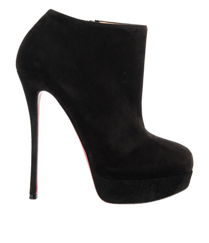 Christian Louboutin 150MM Ankle Boots, &pound;250, Shoes, Black, Suede, Front view