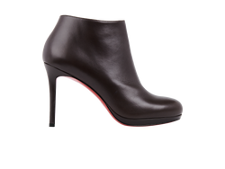 Christian Louboutin Bella Top 100 Ankle Boots - UK4, Leather, Brown, 3*