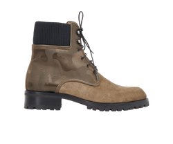 Christian Louboutin Trapman Camo Boots, Suede/Nylon, Khaki, UK7.5, 2*