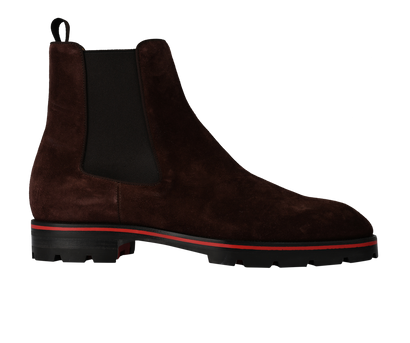 Christian Louboutin Alpinono Boots, £450, Shoes, Black/Brown, Suede, Front view