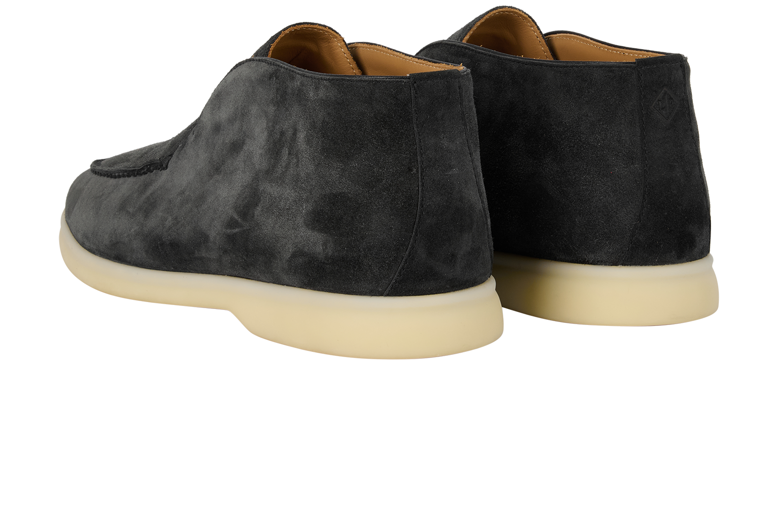 Loro Piana Open Walk Ankle Boots, &pound;395, Shoes, Grey, Suede, Back view