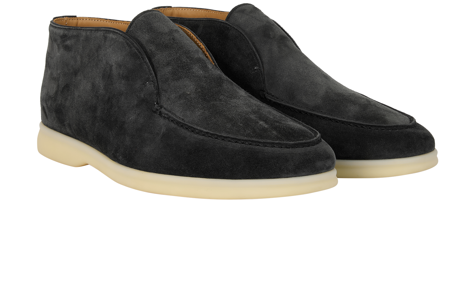 Loro Piana Open Walk Ankle Boots, &pound;395, Shoes, Grey, Suede, Side view