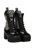 Louis Vuitton Laureate Platform Boots, £470, Shoes, Black/White, Canvas/Leather, Side view