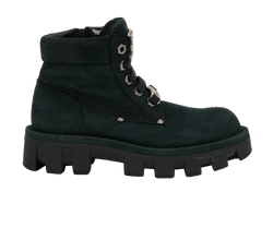 Louis Vuitton Checker Ankle Boots, Mens, Suede, Green, UK8, 2*
