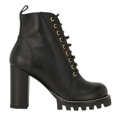 Louis Vuitton Star Trail Ankle Boots, &pound;450, Shoes, Black, Leather, Front view