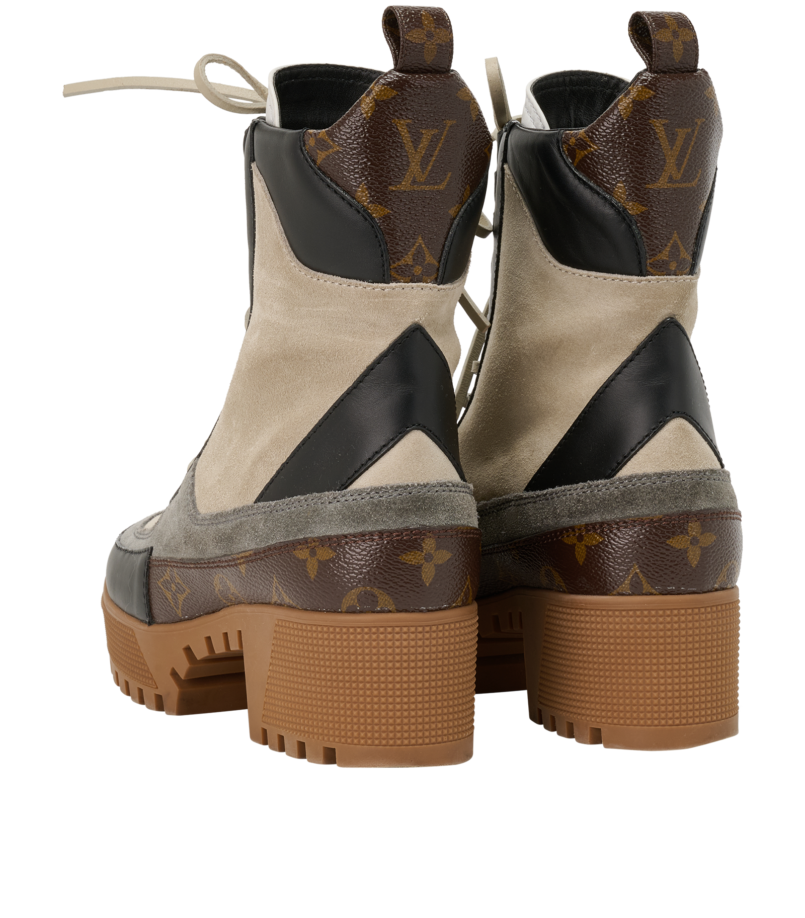 Louis Vuitton Laureate Boots, &pound;380, Shoes, Grey, Suede, Back view