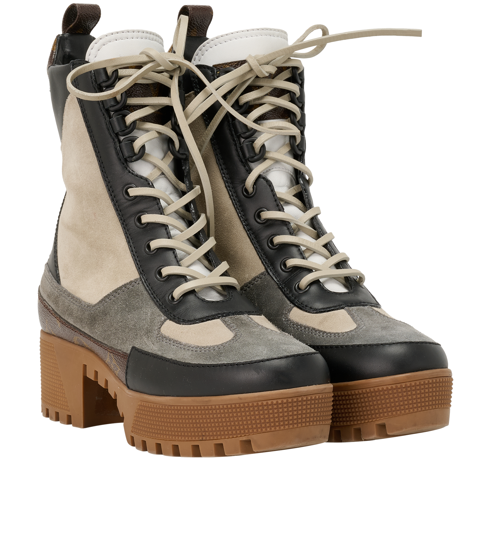 Louis Vuitton Laureate Boots, &pound;380, Shoes, Grey, Suede, Side view