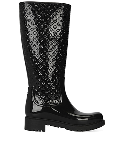 Louis Vuitton Monogram Splash Rainboots, &pound;295, Shoes, Black, Rubber, Front view
