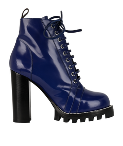 Louis Vuitton Star Trail Ankle Boots, Patent Leather, Blue, UK5, 2*