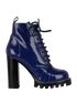 Louis Vuitton Star Trail Ankle Boots, £295, Shoes, Blue, Patent Leather, Front view