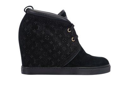 Louis Vuitton monogram Wedge Ankle Boots, front view