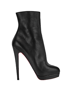 Christian Louboutin Zip Ankle Boots, Leather, Black, UK 7.5