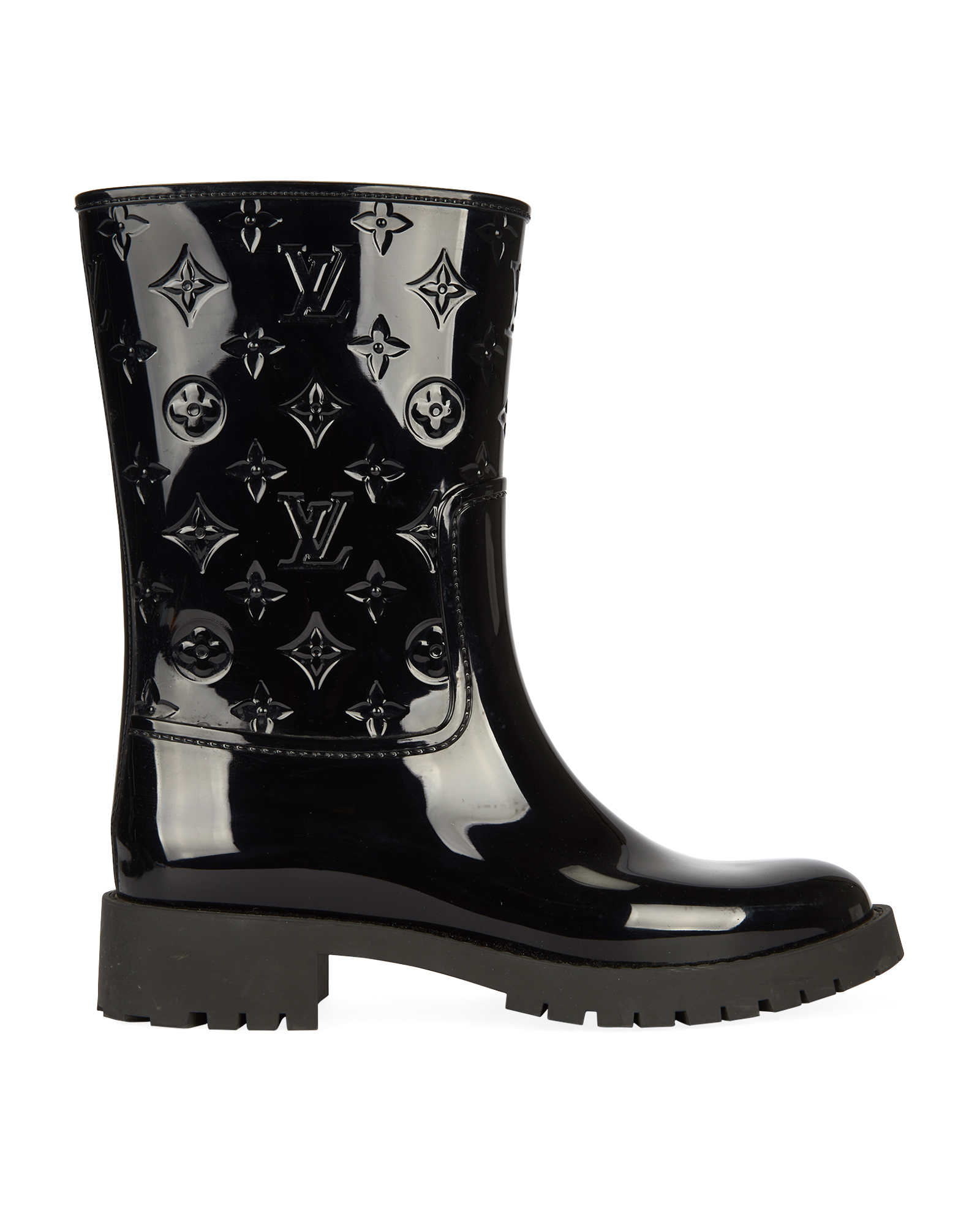 Wellington boots Louis Vuitton Black size 40 EU in Rubber - 37312641