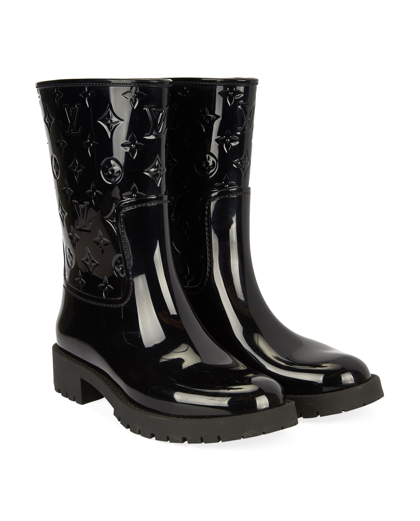 Wellington boots Louis Vuitton Black size 38 EU in Rubber - 30444509