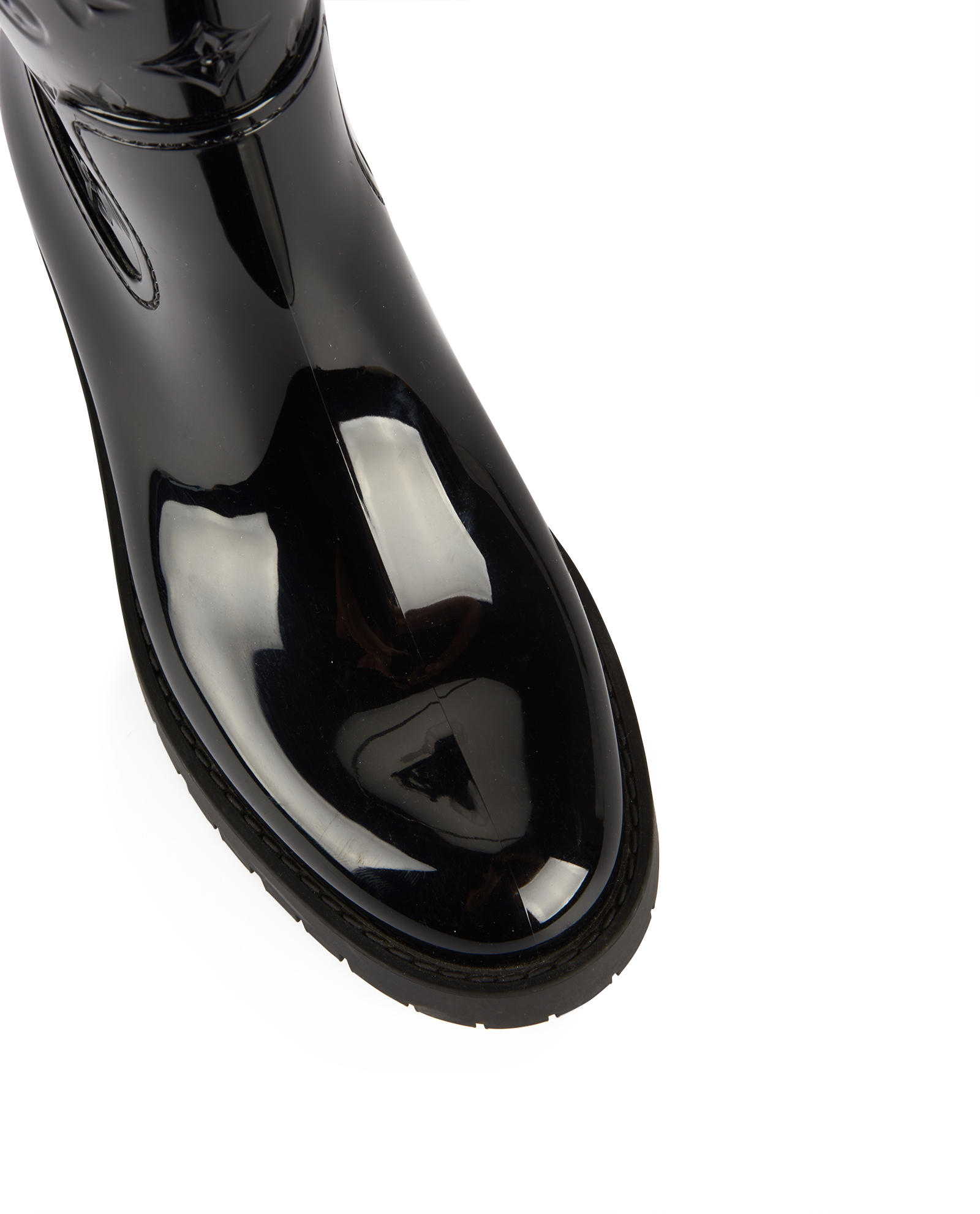 A Pair of Louis Vuitton Patent Wellington Boots. Size 39…