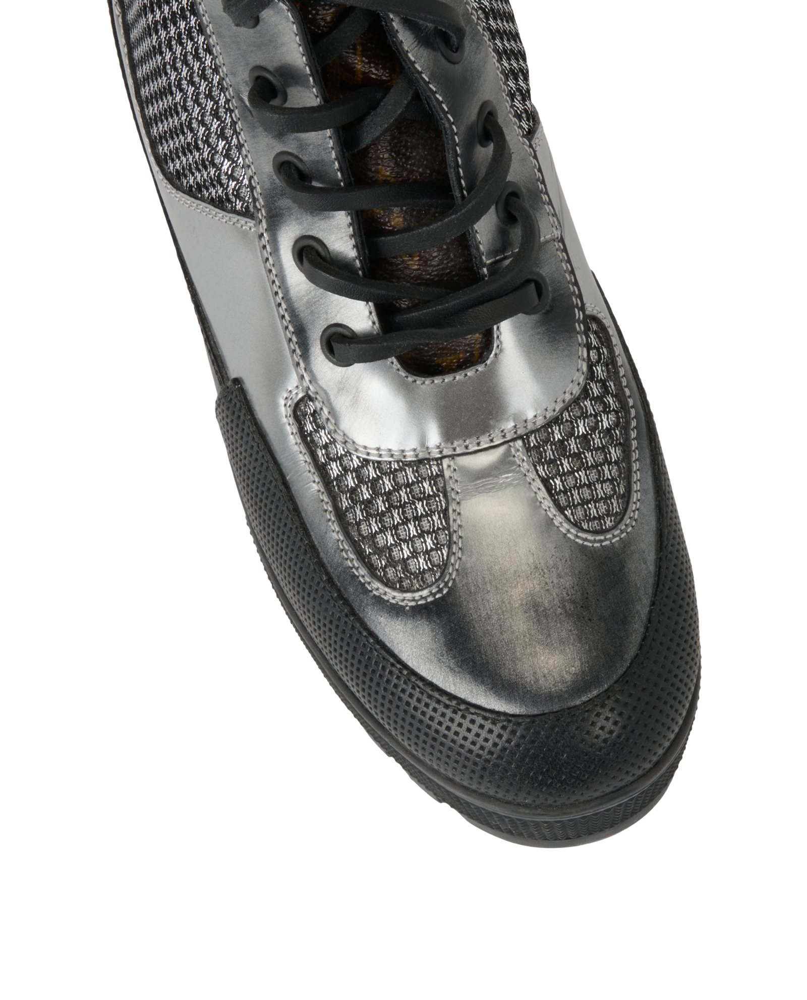 Louis Vuitton Digital Gate Desert Boots, &pound;350, Shoes, Black/Silver, Leather/Mesh, Other view