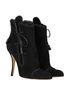 Manolo Blahnik Lace-Up Ankle Booties, side view