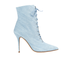 Manolo Blahnik Dancehall Cowgirl Boots, Denim/Leather, Blue, UK6, 3*