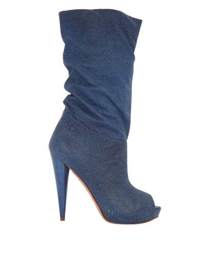 Alexander McQueen Peep Toe Heeled Boots, front view