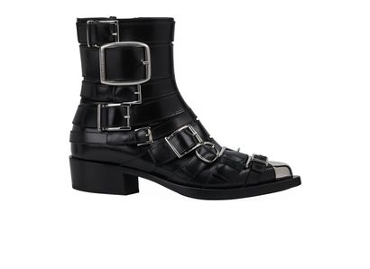 Alexander McQueen Punk Buckle Boots, front view