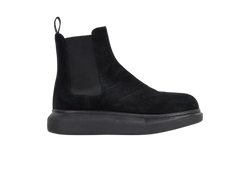 Alexander McQueen Hybrid Chelsea Boots, Suede, Black, UK8, 2*