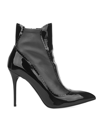 Alexander McQueen Scalloped Pointed Toe Boots, front view