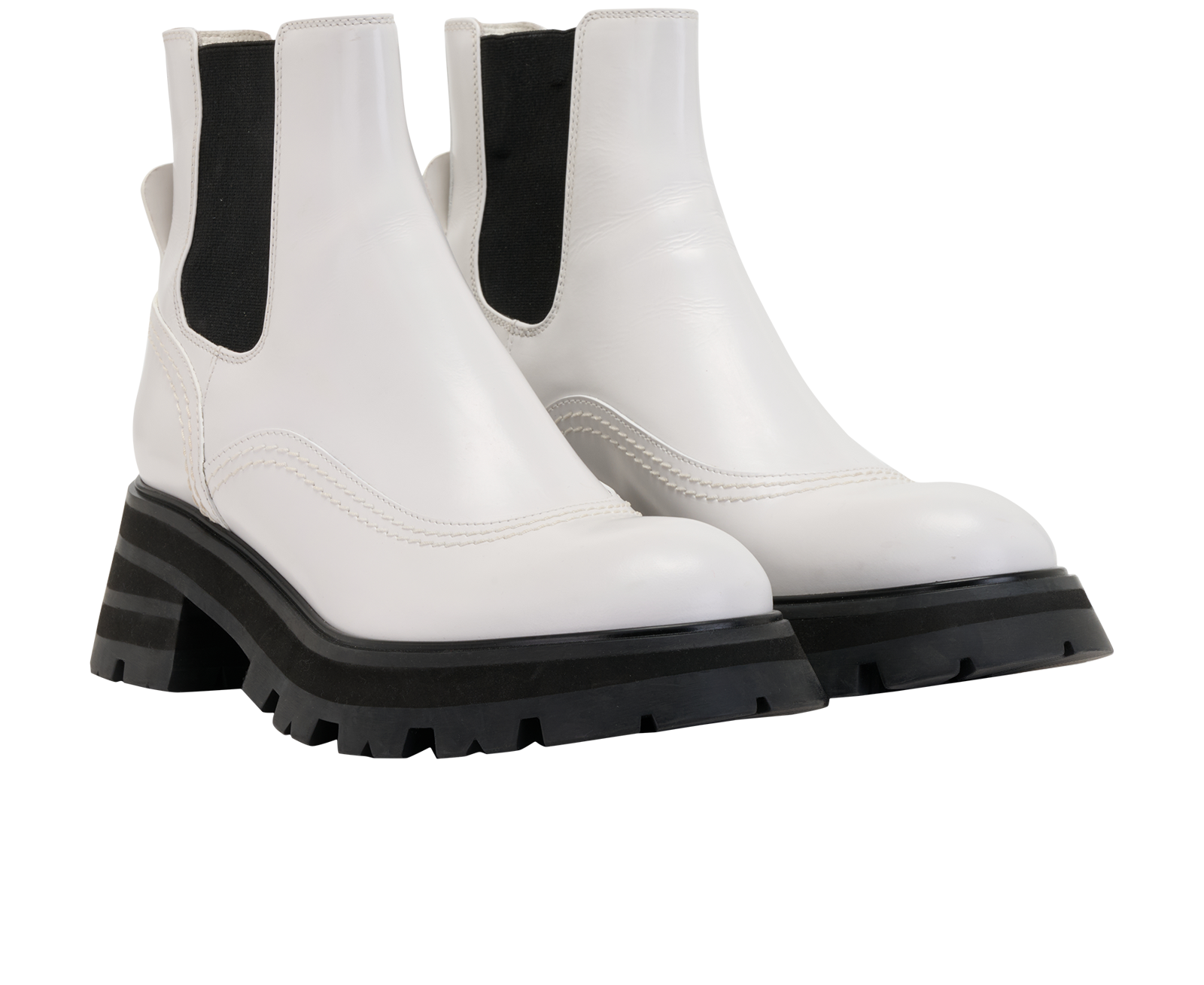 Alexander McQueen Chelsea Boots, &pound;110, Shoes, White, Leather, Side view