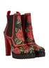 Alexander McQueen Rose Printed Ankle Boots, side view