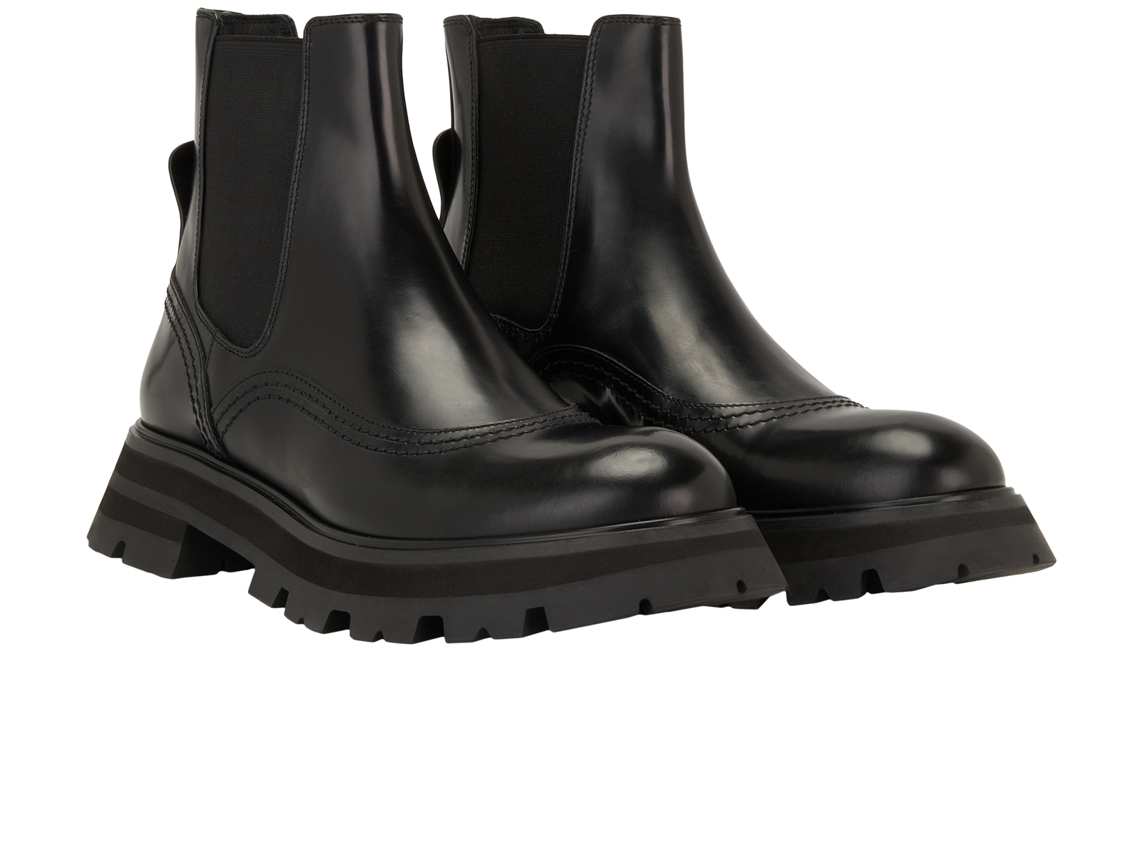 Alexander McQueen Chelsea Boots, &pound;150, Shoes, Black, Leather, Side view
