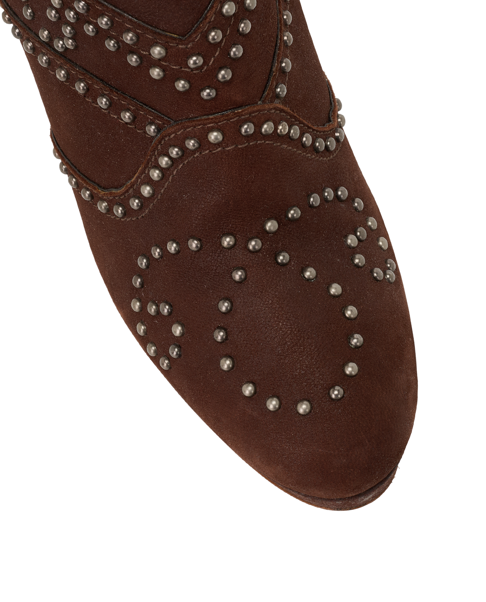 Miu Miu Studded Platform Ankle Boots, &pound;180, Shoes, Brown, Leather, Other view