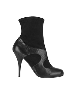 Miu Miu Swirl Sock Boot, Suede/Leather, Black, DB, B, UK 7