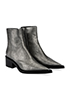 MM6 Maison Margiela Silver Pointed Ankle Boots, side view