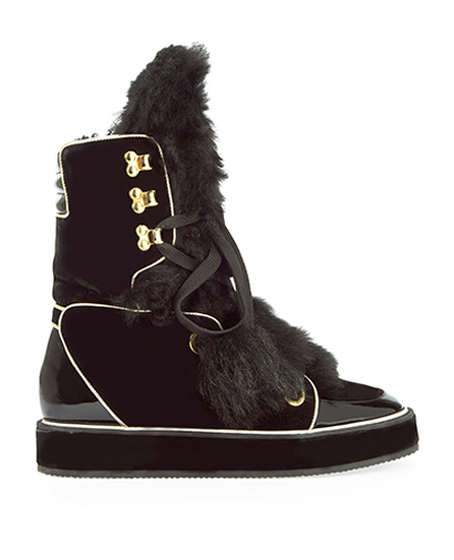 Nicholas Kirkwood Shearling Lace Up Boots, front view