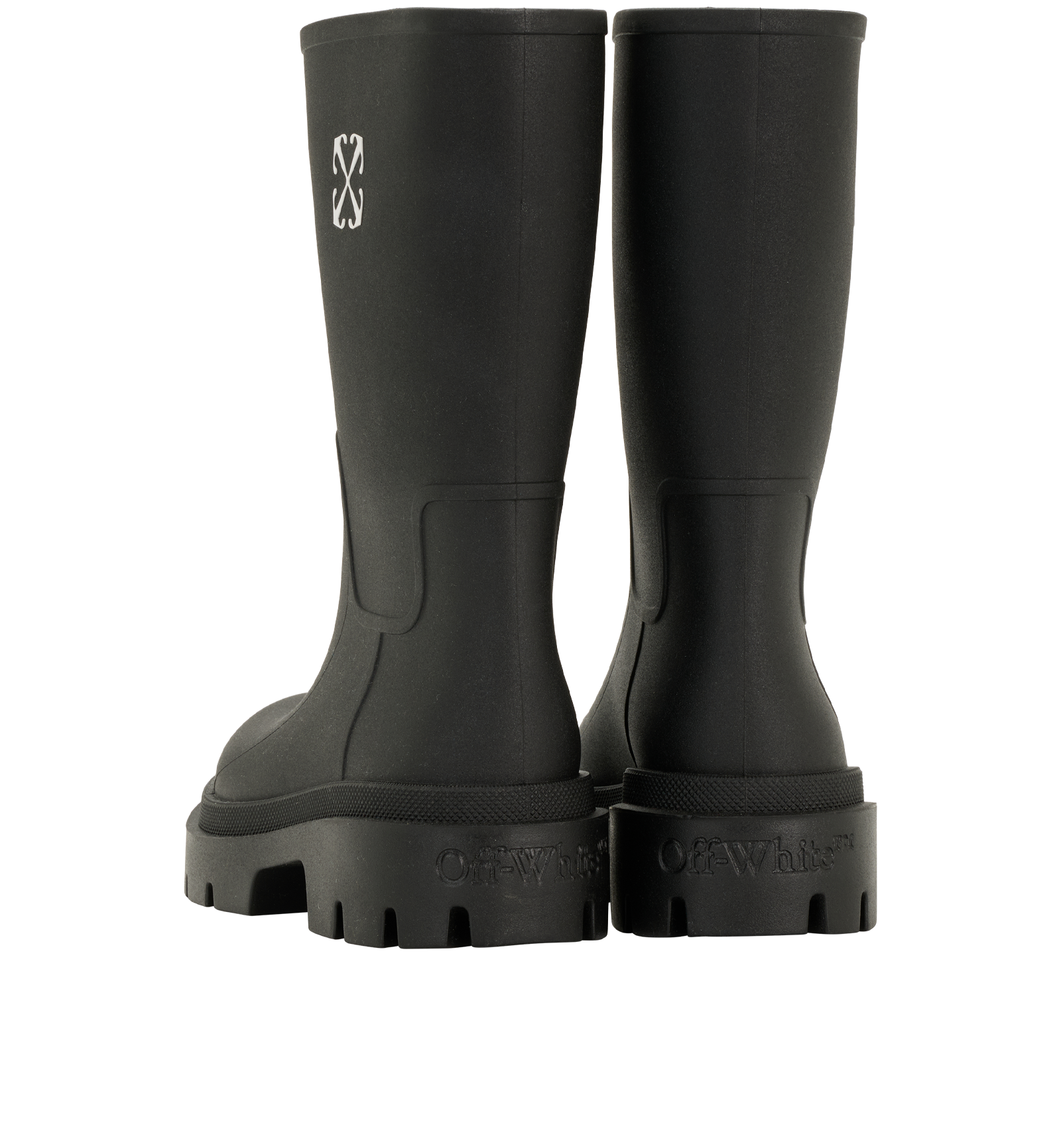 Off-White Reboot Arrow Boots, &pound;220, Shoes, Black, Rubber, Back view