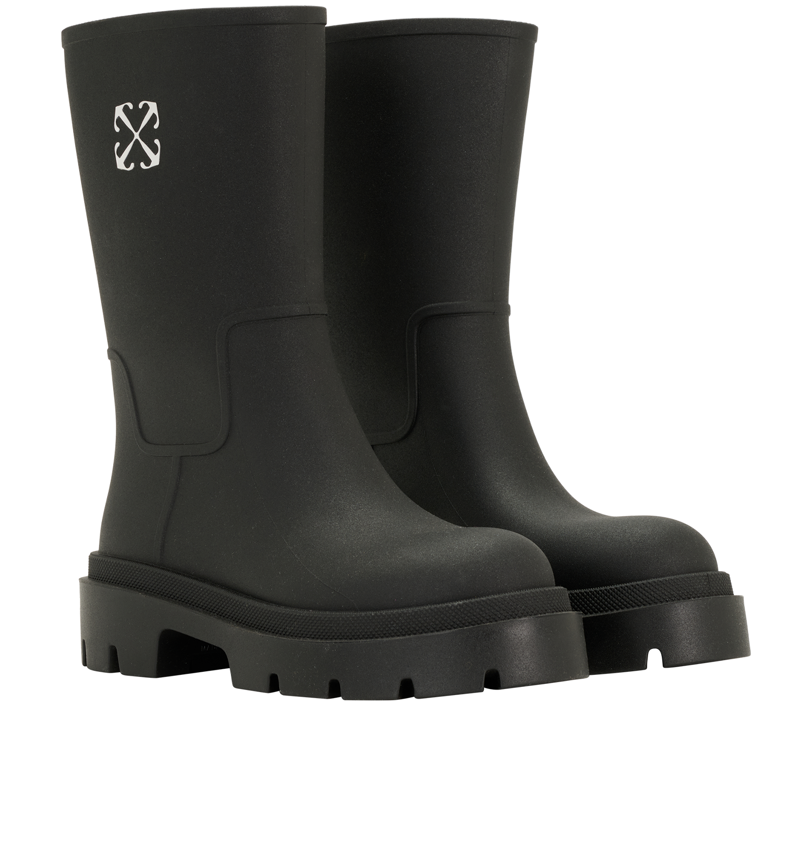 Off-White Reboot Arrow Boots, &pound;220, Shoes, Black, Rubber, Side view