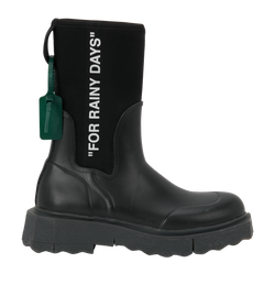 Off-White For Rainy Days Rain Boots, Rubber/Fabric, Black, UK8, DB/B, 2*
