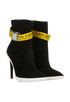 Off-White Buckle Belt Ankle Booties, side view