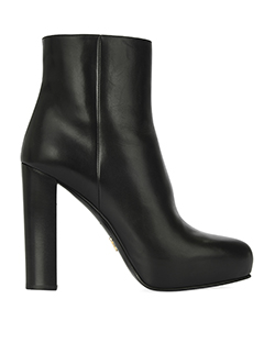 Prada Platform Ankle Boots, Leather, Black, 7, 4*