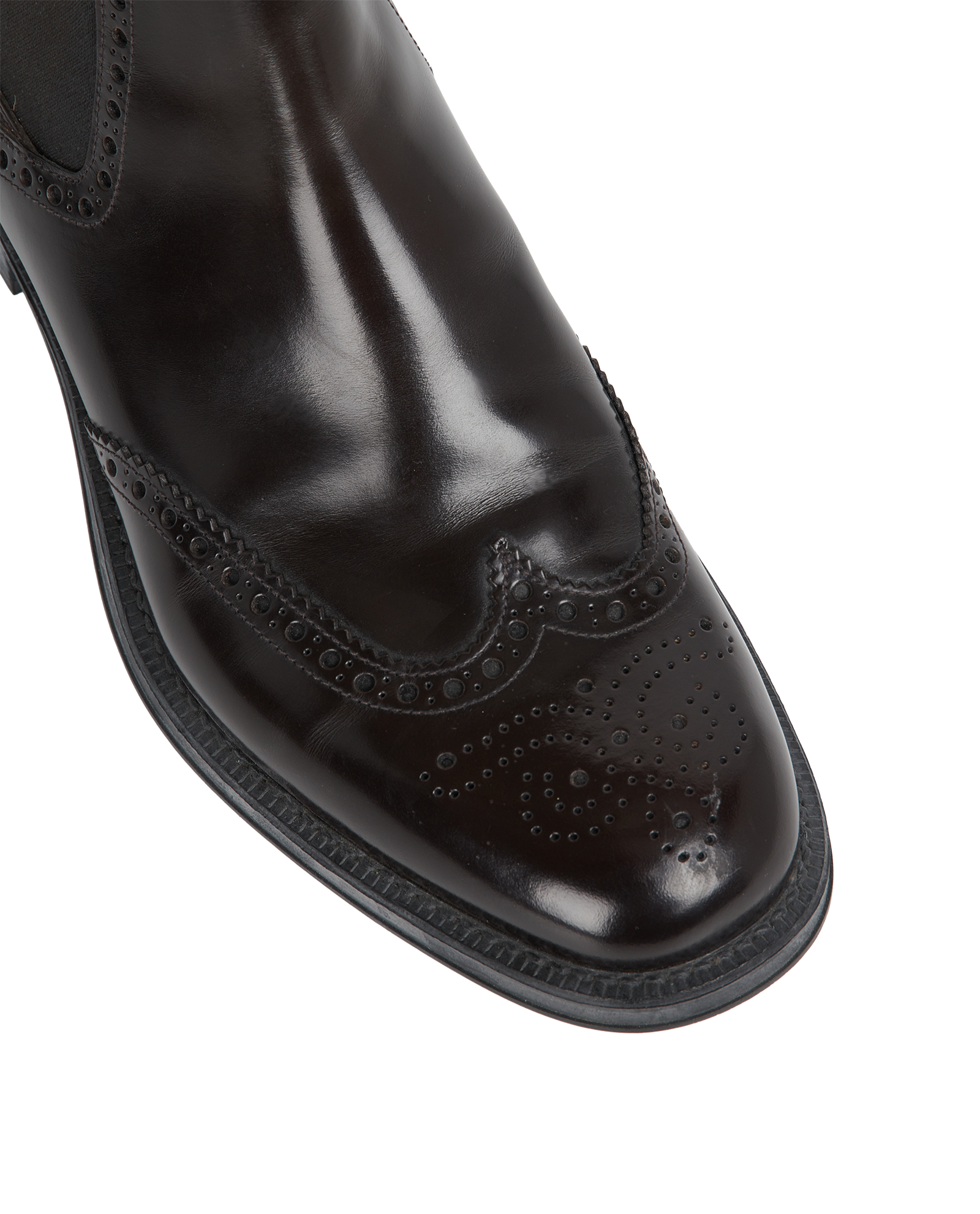 Prada Brogue Boots, &pound;250, Shoes, Brown, Leather, Other view
