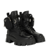 Prada Monolith Boots, &pound;595, Shoes, Black, Leather/Nylon, Side view