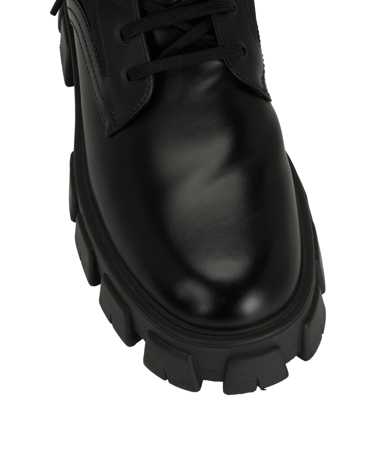 Prada Monolith Boots, &pound;595, Shoes, Black, Leather/Nylon, Other view
