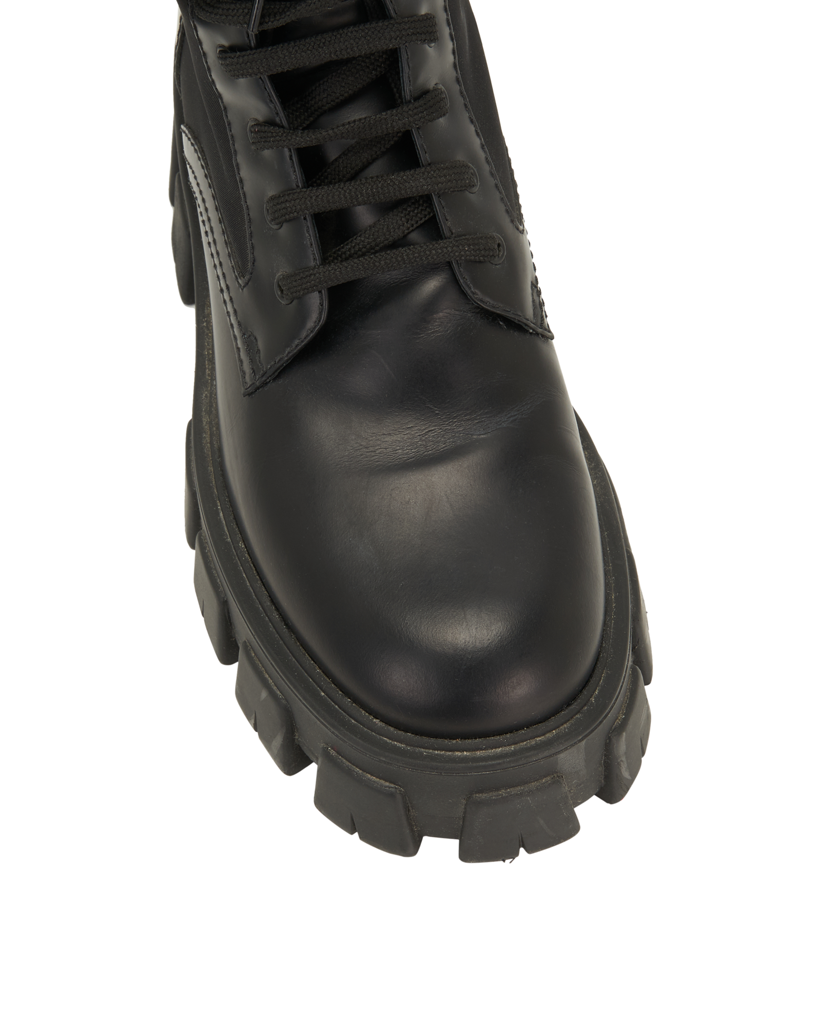 Prada Monolith Boots, &pound;350, Shoes, Black, Leather/Nylon, Other view