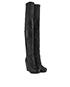 Rick Owens Thigh High Wedge Boots, side view