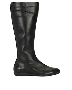 Salvatore Ferragamo Knee High Boots, Leather, Black, UK 5, 3*