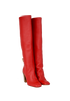 Salvatore Ferragamo Knee High Boots, £180, Shoes, Red, Leather, Side view