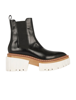 Stella McCartney Emilie Platform Chelsea Boots, Black White,UK 7.5 ,3*,XY